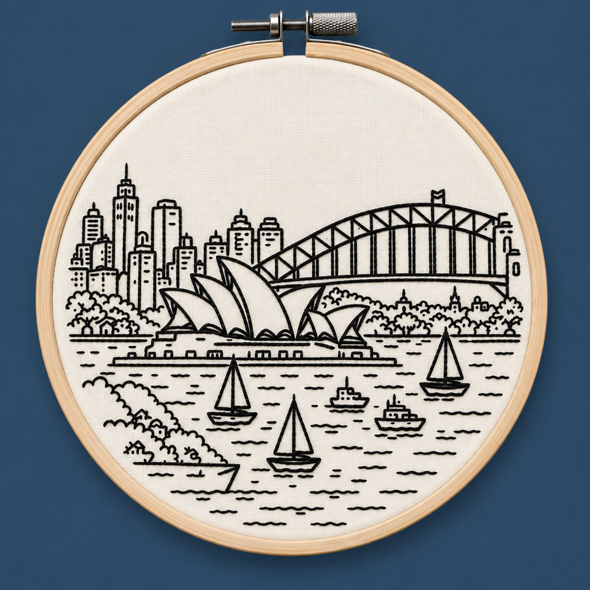 Sydney by the Sea Embroidery Kit
